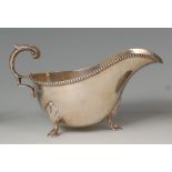 A Mappin & Webb silver sauceboat, in the