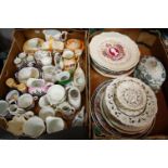 Two boxes of miscellaneous china to incl