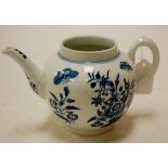 An 18th century Worcester porcelain teap