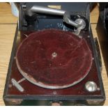 A Columbia table top gramophone