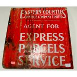 An Eastern Counties enamel advertising s