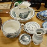 A Victorian Wedgwood transfer decorated