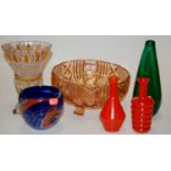 A collection of 20th century glassware t