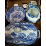 Mixed lot of blue & white china to inclu