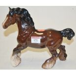 A Beswick figure of a shire horse gloss