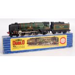 A Hornby Dublo 3-rail 3235 West Country class 4-6-2 engine and tender 'Dorchester', a very few