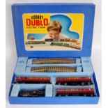 A Hornby Dublo EDP13 2-6-4 tank passenger train set, appears complete with little use, no