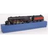 A Hornby Dublo 3-rail Canadian Pacific Duchess engine and tender, loco possibly repainted, creasing