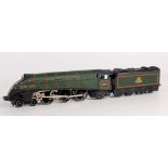 Hornby Dublo EDL11 'Silver King' engine and tender, faint corrosion marks under paint and on