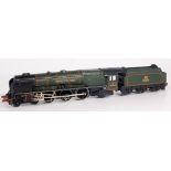 Hornby Dublo EDL12 'Duchess of Montrose' engine and tender, fitted with 2 rail chassis, playwear