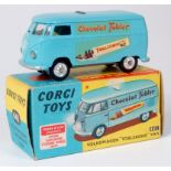 Corgi Toys, 441, Volkswagen 'Chocolate Toblerone' van, light blue body with lemon interior,