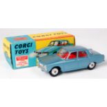 Corgi Toys, 252 Rover 2000, metallic steel blue body with red interior, silver detailing with spun