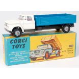 Corgi Toys, 483, Dodge 'Kew Fargo' tipper, white cab, grey chassis and rear blue tipper, red