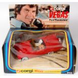 Corgi Toys, 348, Vegas Thunderbird, red body with black and white interior, Dan Tanner figure, in