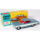 Corgi Toys, 235 Oldsmobile Super 88, metallic steel blue body, with white side flash, red interior