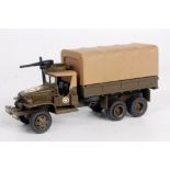Hart Models 1/48th scale white metal and resin kit built model of a GMC 353 cargo with machine gun,