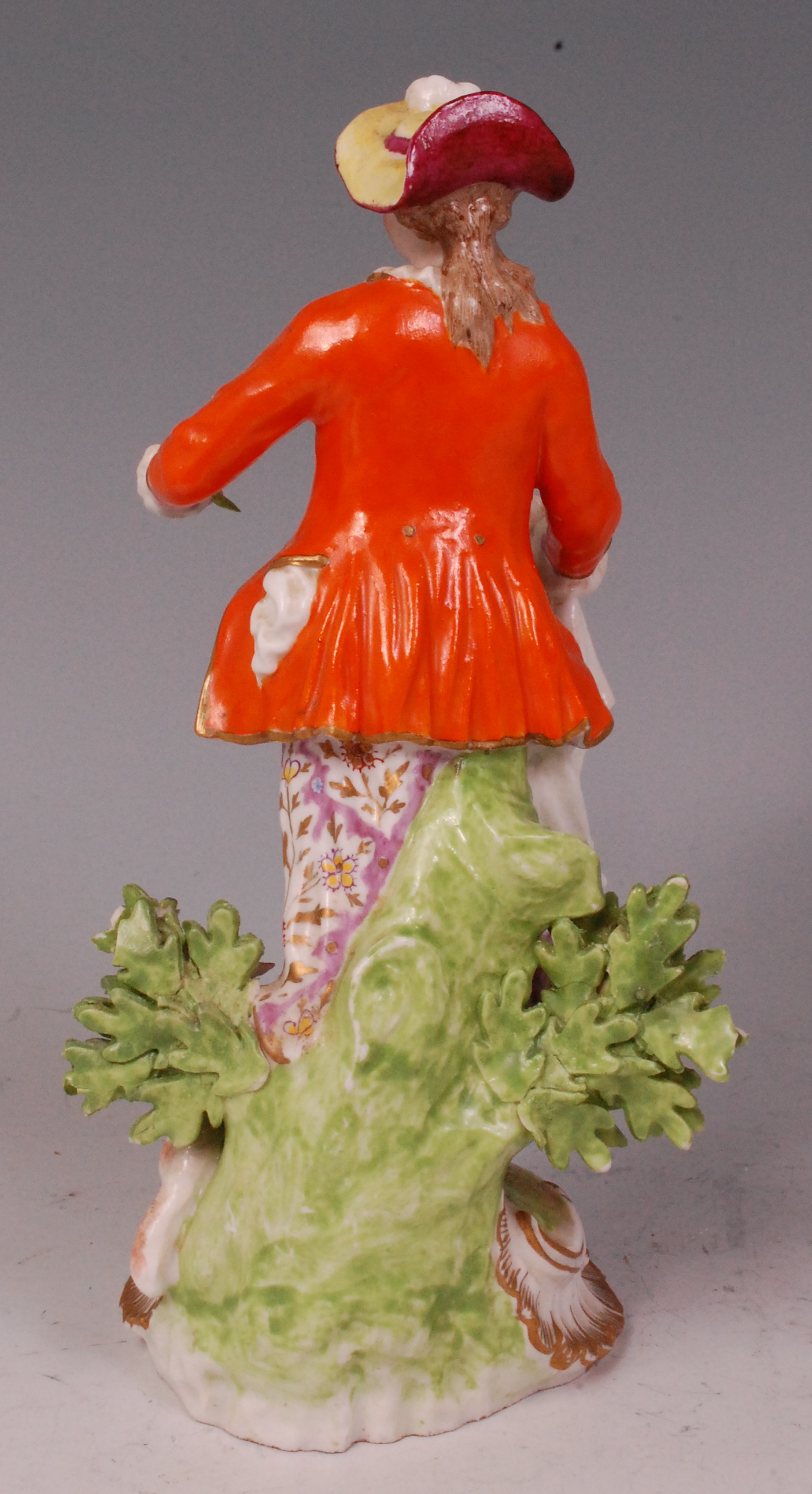 An 18th century Derby figure of a Dresden Shepherdess, - Image 3 of 5