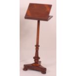 An early Victorian rosewood music stand,