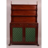 A circa 1830 mahogany leaf cabinet,