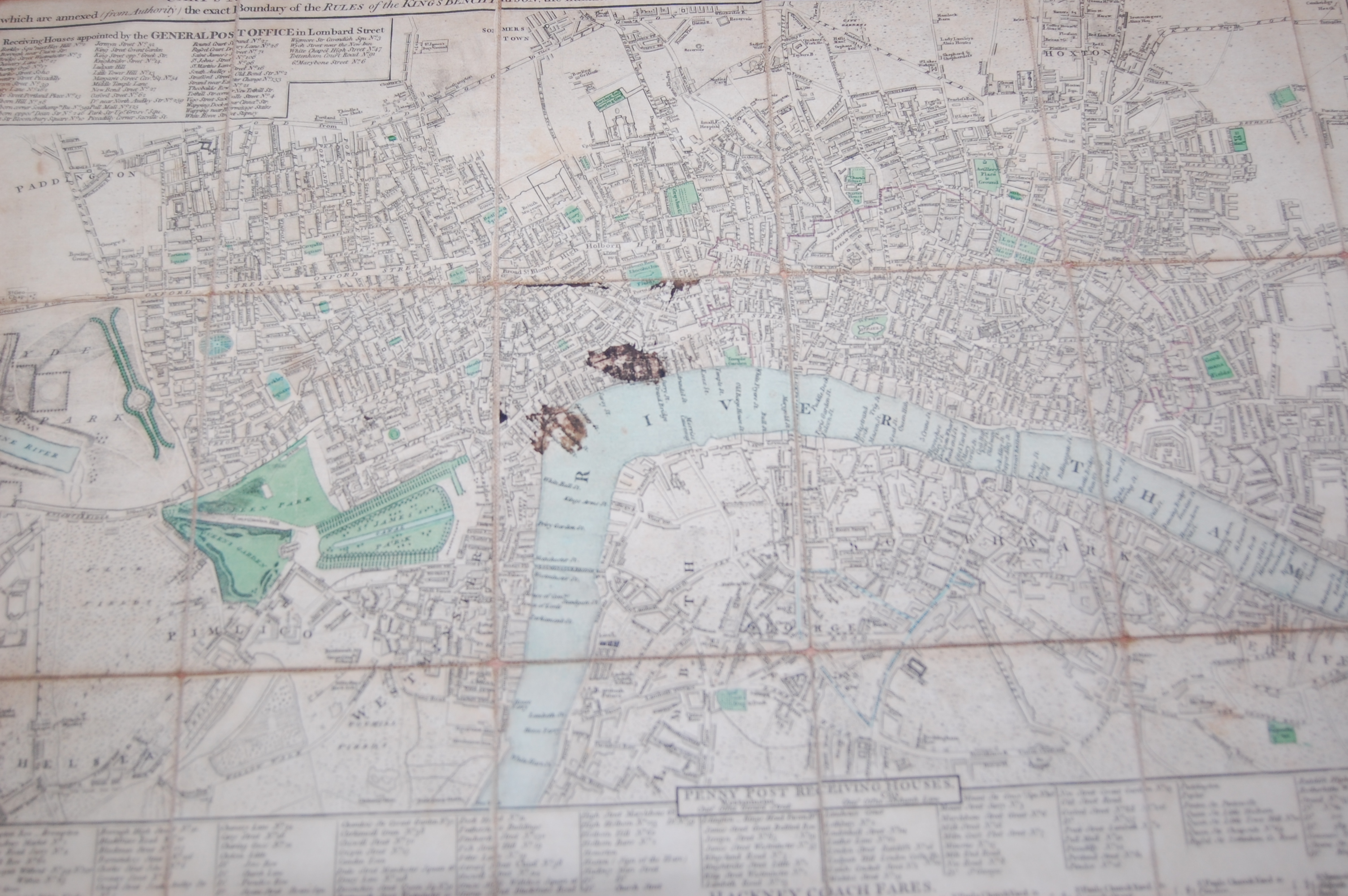 CARY's New Pocket Plan of London, Westminster and Southwark, London, January 1709, folding segmented - Image 4 of 5