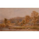 Ebenezer Wake Cook (1844-1926) - A summer walk beside the river near Betws-y-Coed, watercolour,