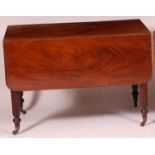 An early 19th century mahogany and flame mahogany Pembroke table, of good size,