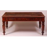 A William IV mahogany library table,