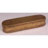 An 18th century Dutch brass tobacco box,