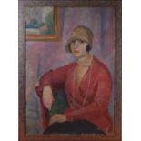 Leonid Tanklevsky (Russian 1906-1984) - Portrait of Victoria, oil on canvas, signed, titled and