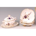 A Royal Worcester porcelain seven piece part dessert service,