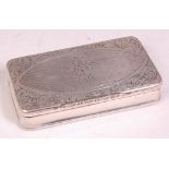 A 19th century continental silver snuffbox,