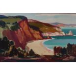 Leonard Richmond (1889-1965) - A Cornish beach, oil on canvas (re-lined), signed lower left, 79 x