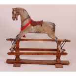 A late Victorian childs dapple-grey rocking horse,