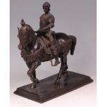 After Andrea Di Michele Verrocchio IL - A late 19th century bronze model of Bartolomeo Colleoni,