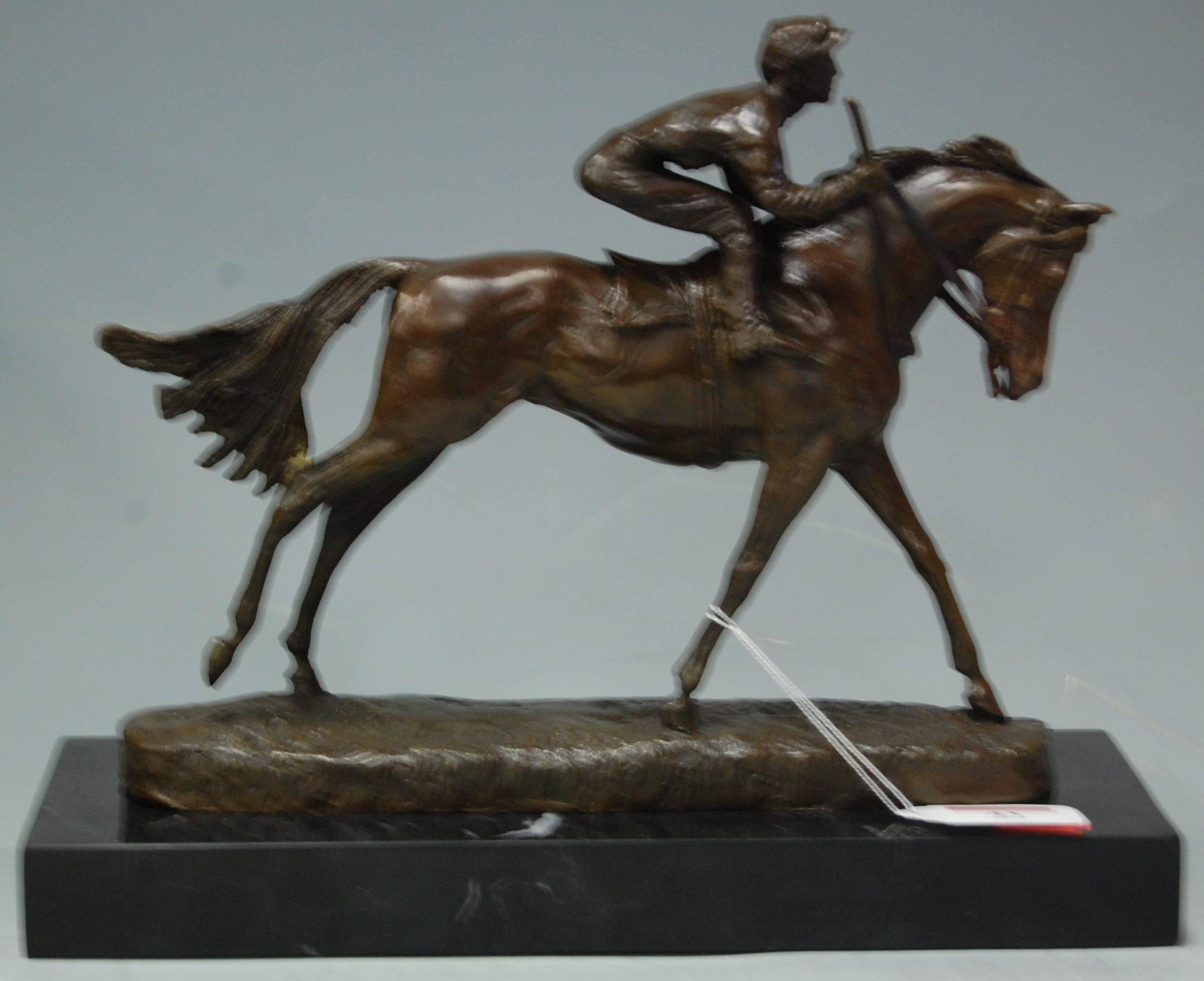 A reproduction bronze sculpture,