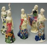 Five various Old Tufton ware figurines Condition Report / Extra Information Small chip to petals