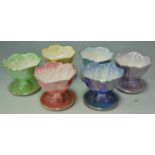 A set of six Maling lustre ware sundae dishes