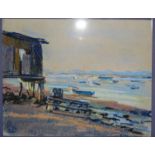 Peggy Somerville (1918-1975) - Coastal scene, pastel, 22 x 29cm Condition Report / Extra Information
