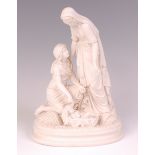 A Victorian Parian group 'The Discovery of Moses', h.33.5cm Condition Report / Extra Information