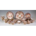 A Royal Crown Derby porcelain twelve place setting teaset, decorated in the Old Imari palette,