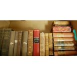 A box of assorted books and bindings to include; Pelham Chronicles of Crime,