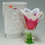 A modern blanc-de-chine porcelain vase,