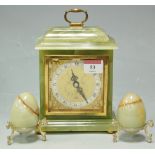 A mid-20th century onyx cased mantel clock,