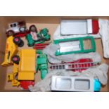 A small collection of loose and playworn diecast toy vehicles to include;