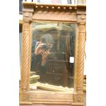 A teak framed wall mirror,