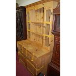 A pine kitchen dresser