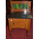 An Edwardian satin walnut,