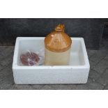 A glazed stoneware butler's sink,