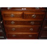 An early 20th century mahogany chest of two short over three long drawers