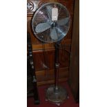 A Cinni chrome freestanding electric fan